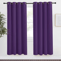 NICETOWN Blackout Window Curtain Short, 55W x 78L, Sold Individually, Royal Purple Color, Home Fashion Thermal Insulated Room Darkening Drapery for Bedroom by NICETOWN
