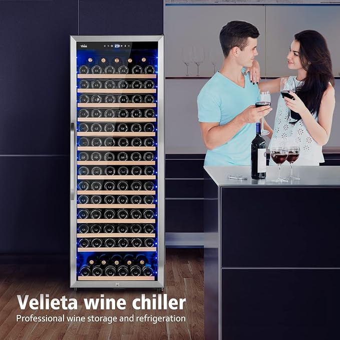 24 Inch Wine Cooler Refrigerator, 179 Bottles Professional Wine Cellars with Powerful Compressor,Quiet Operation and Elegant Design for The Wine Lovers - Image 2