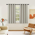 NICETOWN Room Darkening Short Curtain 54 inches Long for Living Room, Grommet Sound Reducing Thermal Insulated Curtains for Bedroom Nursery Window, 46W x 54L, 1 Piece, Natural by NICETOWN