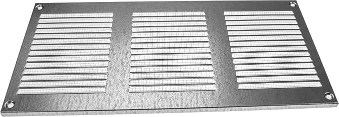Vent Systems 12" x 6" Inch (Overall) Scratch Resistant Galvanized Metal Vent Cover - 3 Pack - Louvered Duct Grille with Built-in Mesh Screen - Wall/Ceiling HVAC Ventilation Register - Indoor & Outdoor - Image 8