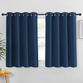 NICETOWN Kitchen Short Blackout Curtain and Drape - Thermal Insulated Solid Grommet Blackout Panel for Patio Bedroom Living Room (Single Panel, 52 inches by 45 inches, Moroccan Blue) by NICETOWN
