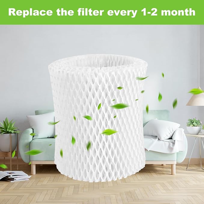 4 Pack Humidifier Wicking Replacement Filter Compatible with Canopy Bedside and Nursery Humidifier, Wood Pulp & Paper Filter, Honeycomb Filtration Design - Image 6
