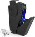 Gun Safe for Handgun, Drop Down Biometric Pistol Safe, 3 Ways Quick Access with Fingerprint/PIN Code/KEY, Single GunSafe for Nightstand Bedside Home,Wall, Dresser by Mutak
