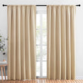 NICETOWN Room Darkening Curtains for Bedroom - Triple Weave Home Decoration Thermal Insulated Solid Drapes for Kitchen (Biscotti Beige, Set of 2 Panels, 70 x 84 Inch) by NICETOWN