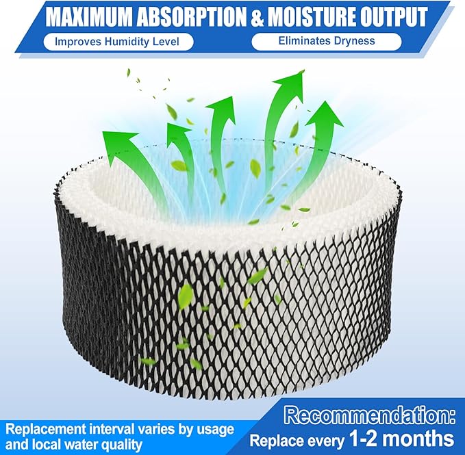 Podoy HWF62 Humidifier Filter Compatible with Holmes Sunbeam Humidifier Filter A, Replace HWF62 HWF62CS HWF62D SCM1100 SCM1701 SCM1702 SCM1762 SF212 HM1300 HM1761 (6 Pack) - Image 6