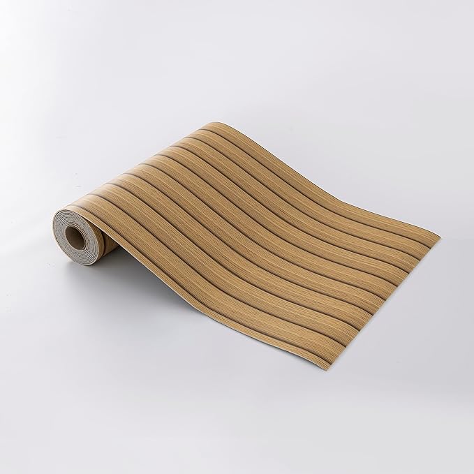 Peel and Stick PVC Slat Wall Panels, Wood Grain Self-Adhesive Soundproof Moisture-Resistant Paneling, 3D Faux Wood Panels for Bedroom Bathroom Walls & Ceilings 118"x15.75"(Light tan,13Sq.ft) - Image 7
