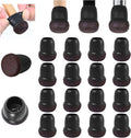 Ezprotekt 24 Pcs Small Black Silicone Chair Leg Floor Protectors for Hardwood Floor, Chair Leg Caps Cover, Felt Furniture Protectors Pads, Bar Stool Leg Protector Round (S Fit: 3/5" to 3/4", 15-19mm) by VisittheEzprotekt