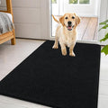 OLANLY Dog Door Mat for Muddy Paws 44x32, Absorbs Moisture and Dirt, Absorbent Non-Slip Washable Doormat, Quick Dry Chenille Mud Mat for Dogs, Entry Indoor Entryway Carpet for Inside Floor, Black by OLANLY