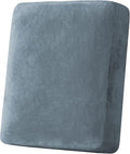 H.VERSAILTEX Velvet Stretch Couch Cushion Cover Plush Cushion Slipcover for Chair Cushion Furniture Protector Seat Cushion Sofa Cover (1 Piece Armchair Cushion Covers, Stone Blue) by HVERSAILTEX