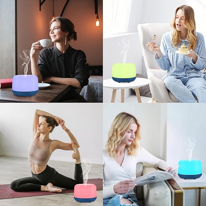 300ML Essential Oil Diffuser with Remote Control, 7 LED Color Changing Light,Ultrasonic Cool Mist Scent Humidifier - Image 8