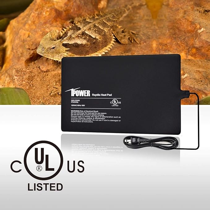 iPower 8"x12" Reptile Under Tank Heating Pad Heat Mat Terrarium Heater Warmer, Digital Thermometer and Hygrometer with Temperature and Humidity Probe for Amphibian Pet and Small Animals - Image 5