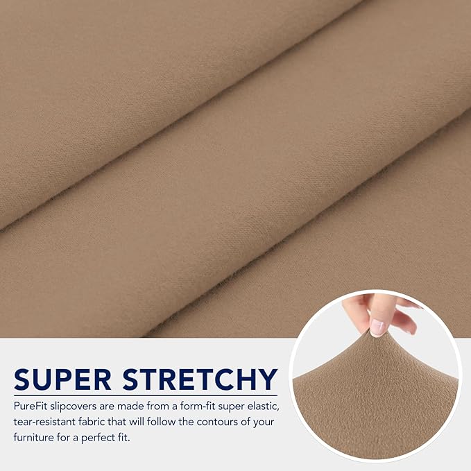 PureFit 100% Dual Waterproof Couch Cover Slipcovers for Couches and Sofas - Stretch Non Slip Fleece Sofa Covers Washable, Leakproof Furniture Protector for Kids, Pets, Dog (Loveseat, Camel) - Image 5