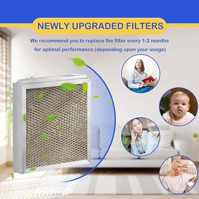 990-13 Humidifier Vapor Pad Water Filter Compatible with GeneralAire 990-13 G13 Humidifier Replacement Evaporator Pad Media Filter for Models 709 990 1040 1042 1137 SL16, GFI #7002, 3 Pack - Image 4