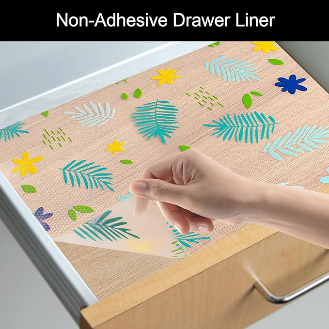 Cooyes Shelf Liner – Premium Non-Adhesive Cabinet & Drawer Liner for Kitchen – Waterproof Shelf Paper with Modern Pattern – Durable EVA Cabinet Mat – Easy to Cut （17.5" W x 78.7" L） - Image 4
