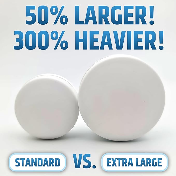 XL & Extra Heavy Powerful Anti-Billowing Magnetic Shower Curtain Weights for Splash-Free Bath Experience - 360° Silicone Wrapped - Will Never Rust - Prevent Curtain from Blowing | 4 XL Pairs | White - Image 4