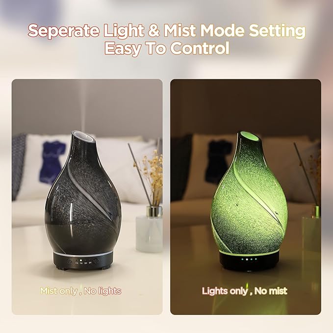 Star River Aromatherapy Diffuser - 160ml Ultrasonic Essential Oil Diffuser with 7-Color LED Night Light, Cool Mist Humidifier, Intermittent Mode & Auto Shut-Off for Home, Gift - Image 6