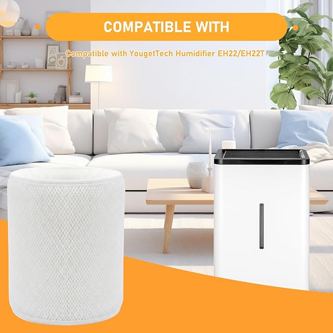 EH22 EH22T Humidifier Wicking Filters Replacement Compatible with YougetTech Humidifier EH22/EH22T Cool Mist Humidifiers, 2 Pack - Image 3
