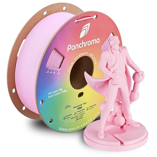 Panchroma PLA Pink 3D Printer Filament, 1.75mm, 1kg Spool, Easy to Print, High Speed Printing, Tangle Free, AMS Compatible, Perfect for Toys, Decor, Miniatures, Models & Cosplay by Polymaker
