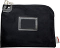 Heavy-Duty Money Bag with Lock – 9" x 12" Water-Repellent Laminated Nylon Bank Deposit Bag with Combination & Keyed Security for Cash, ID Window, Made in USA (Black) by CardinalBagSupplies