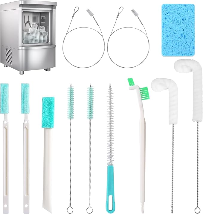 12pcs Ice Maker Cleaning Brush Set, Multifunctional Ice Machine Cleaning Tools Water Cooler Cleaner Kit Home Kitchen Utility Tools by Unknown