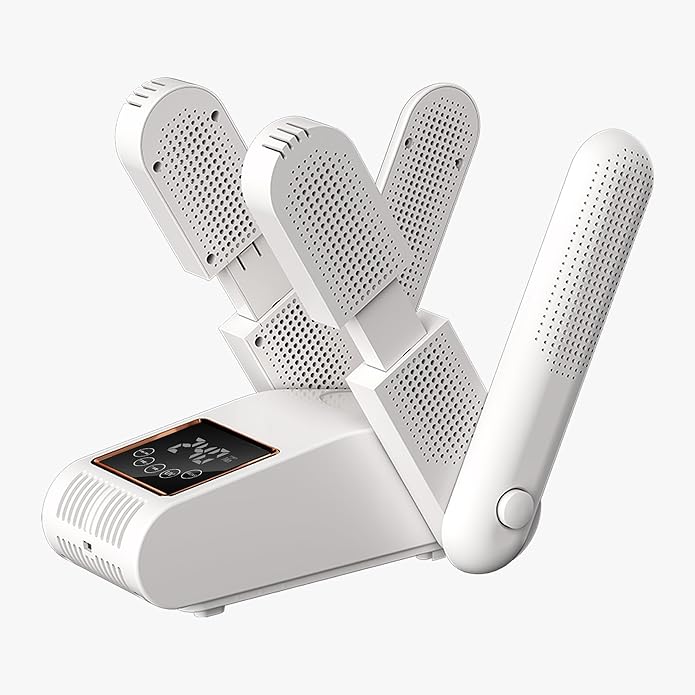 Boot Dryer for Work Boots, Shoe Dryer with Heat Blower, Glove Dryer & Boot Warmer - UV dual light source purification - intelligent timer - white by Unknown