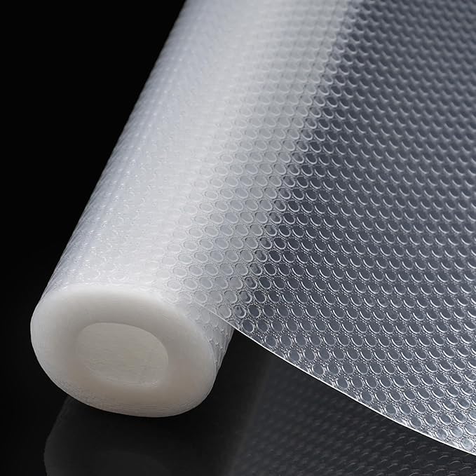 Shelf and Drawer Liner for Kitchen Cabinet,Non Adhesive Durable EVA Shelf Paper, Non Slip Waterproof Decorative Mats for Dresser Cupboard Refrigerator Bathroom Wire Grip Shelves(Clear,12 in X 30 Ft) by Nothingbutthebest