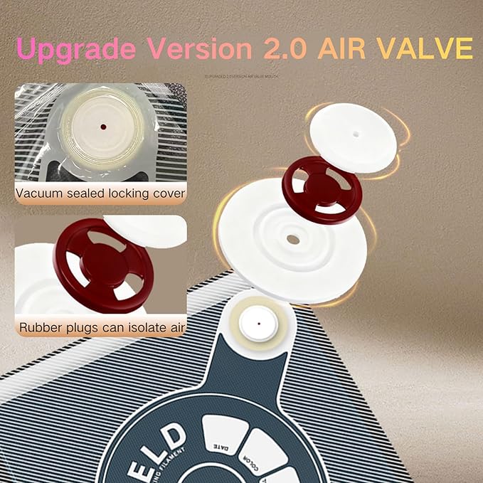 Airtight Container for Filament, Filament Storage Container Bags, Vacuum-Sealed, 10 Packs 2.0 Lightproof Storage Bags+ Electric Vacuum Pump+2 Clips, Moisture-Proof - Image 5