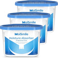 Moisture Absorbers, Efficient Humidity Absorber ＆ Odor Eliminator Boxes, Refillable Car Dehumidifier for Closet, Bathroom, Basement＆ RV, 3 Pack, Fragrance Free by MoistureAbsorbers