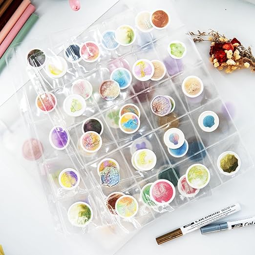 Nuvretk Wax Seal Storage Binder – Holds 200 Wax Seals, Stamps, Coins, or Cards with 10 PVC Pocket Sheets, 4-Ring Album for Crafts and Collectors - Image 4