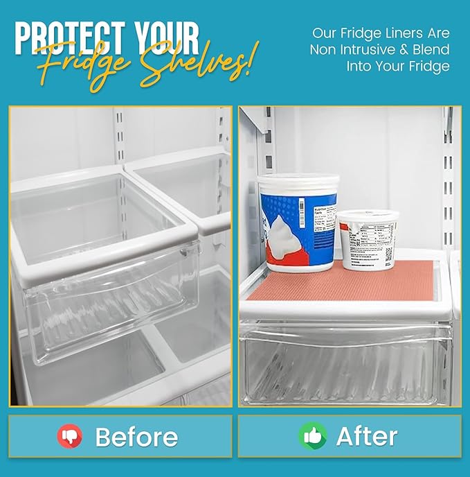 Refrigerator Liners for Shelves by Linda’s Essentials - Easy to Clean Fridge Liner with Spill Protection Fridge Shelf Liners & Drawer Liner, Nonslip BPA-Free Refrigerator Mats (Pink Roll) - Image 6