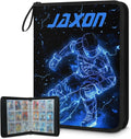 Custom Name Football Card Binder, Personalized Rugby 9 Pocket Trading Card Holder Binder Collector Storage Album for TCG, MTG, Sports Cards by Joyousleap