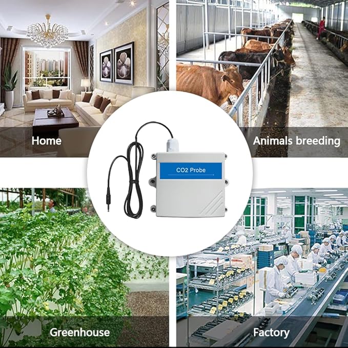 UbiBot CO2 Probe Compatible with GS1-A1RS/GS1-AETH1RS & SP1 - High Precision Environmental Sensor, Wide Range Monitoring, RS485, Lightning Protection - Image 3