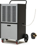 290 Pints Commercial Dehumidifier for Basements & Industrial Spaces – Built-In Pump, Drain Hose, Continuous Operation, 2-Speed Fan, 24000 Sq Ft Coverage by DapperSupply