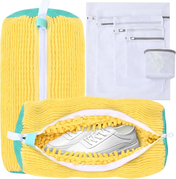 Shoe Washing Machine Bags 2Pcs, Shoe Cleaning Bag, 5-Size Laundry Bags- Reusable Washer & Dryer Safe for All Sneakers/Boots Machine Washable Laundry Kit by Unknown