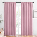 NICETOWN Window Curtains Blackout Drapes, Rouge Pink, 1 Pair, 52 by 84-Inch, Thermal Insulated Solid Rod Pocket Blackout Curtains/Draperies for Living Room by NICETOWN