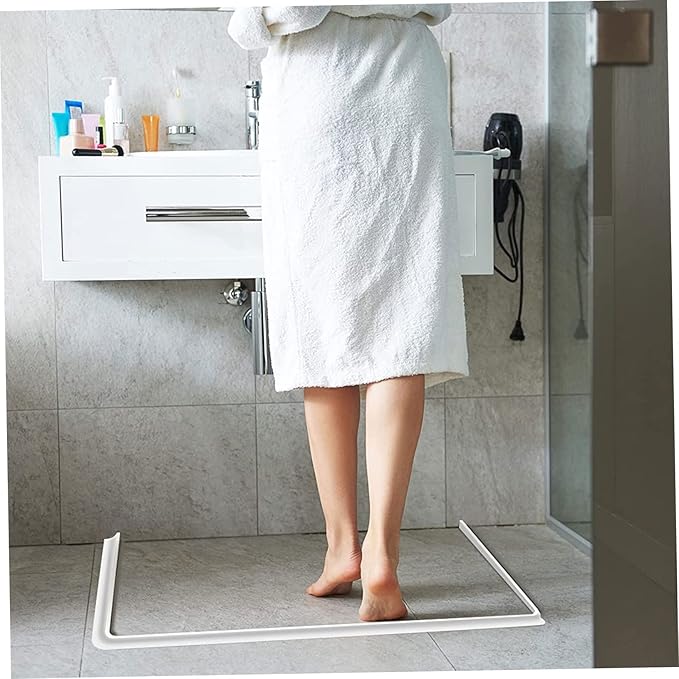 Angoily 3pcs Self-adhesive Silicone Water Retaining Strip for Countertops Bathroom and Kitchen Baffle Easy to Install Barrier for Showers and Sinks - Image 8