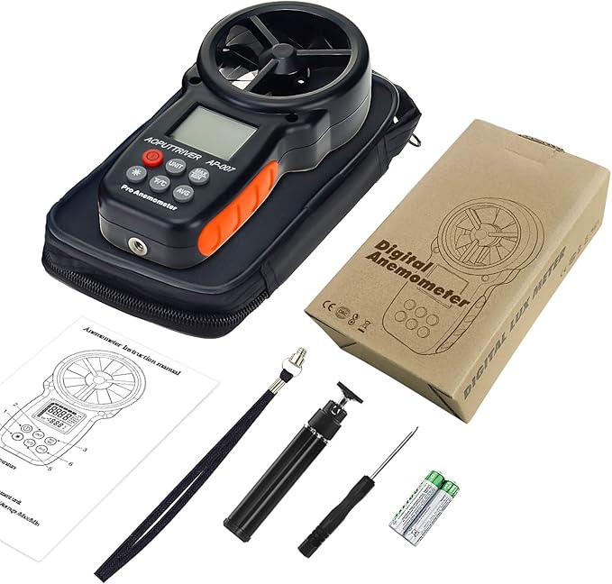 Anemometer Handheld AP-007,CFM Flow Meter Wind Speed Gauge 14℉-113℉ Wind Temperature,AC Vent Flow Meter for Golf Shooting, Surfing, HVAC Duct - Image 7