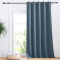 NICETOWN Sliding Door Curtains, Wide Thermal Blackout Patio Door Curtain Panel, Smoky Blue, W70 x L95, Sliding Door Drapes/Draperies with Grommet Top by NICETOWN