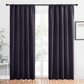 NICETOWN Window Curtains Blackout Drapes, Greyish Purple, 1 Pair, 52 by 84-Inch, Thermal Insulated Solid Rod Pocket Blackout Curtains/Draperies for Living Room by NICETOWN