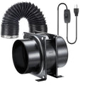 4inch Axial Fan Kit, Exhaust Extractor Blower Ventilation Fan with Button Switch, Dryer Hose for Grow Tent, HVAC, 3D Printer by Moonjor