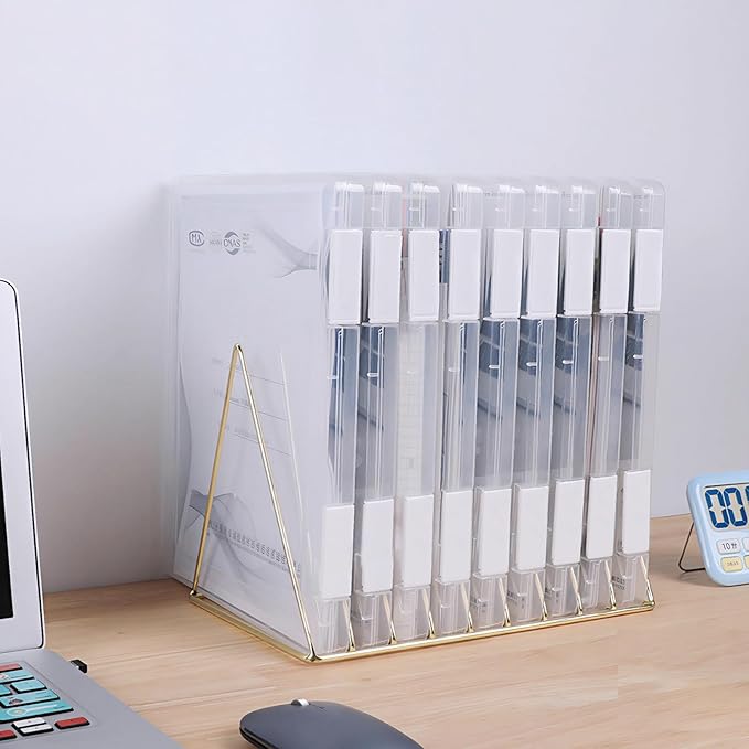 4 Pcs Clear A4 File Storage Boxes with Buckle Closure - A4 Clear Plastic Document Storage Boxes for Document Organization - 12.4 x 9.6 x 1.2 Inches + 11.8 x 8.9 x 0.8 Inches - Image 6