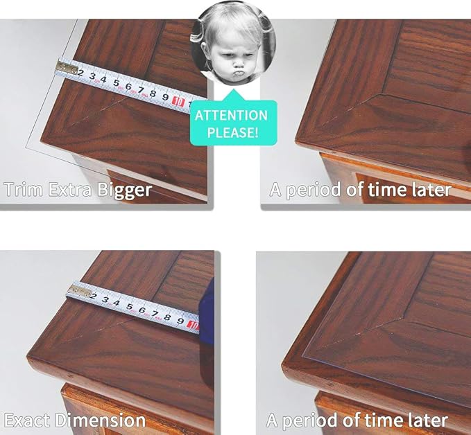 NECAUX Custom 16 x 51 Inch Frosted Desk Cover Protector, 1.5mm Thick Plastic Heavy Duty Pad Mat for Office Computer Writing, Sofa Table, Media Stand, Coffee Table - Image 7