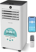 SereneLife 10,000 BTU Portable Air Conditioner with WiFi Control, 3-in-1 Cooling, Dehumidifier & Fan, Compact Indoor AC Unit for 450 Sq. Ft. Coverage, Includes Window Exhaust Kit & Remote by SereneLife