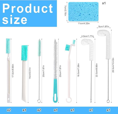 10pcs Ice Maker Cleaner Brush, Portable Ice Machine Cleaner Tool Cleaning Set for Crevice & Tight Spaces - Image 2