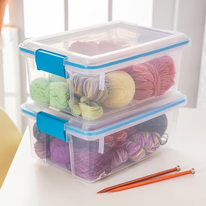 Sterilite 24-Pack Gasket Box, Weather-Resistant Storage Bins with Latching Lids, 12 Quart - Heavy-Duty Organizing Containers for Closet, Bathroom, and Office - Image 7