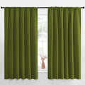 NICETOWN Blackout Curtains for Bedroom, Blackout Curtain Panels, Olive, 1 Pair, 70 by 63-inch, Window Treatment Energy Saving Thermal Insulated Solid Rod Pocket Blackout Drapes/Draperies by NICETOWN