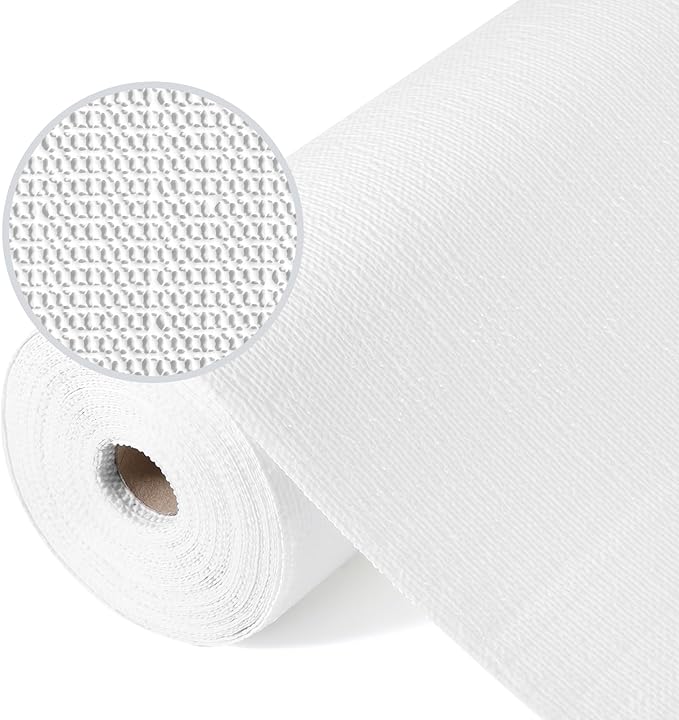 Drawer Liner, Shelf Liners for Kitchen Cabinet Waterproof & Oil-Proof Cupboard Liner Non-Slip Drawer Mat PVC Material Non Adhesive Kitchen Liner for Countertop White 23.6 x 78.7 Inches by StaHom