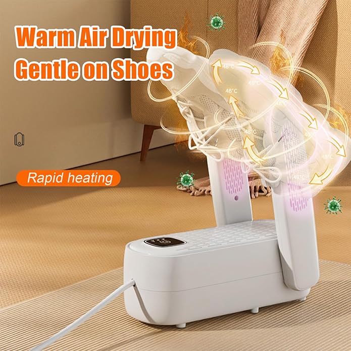 Boot Shoe Dryer - 3-4 Heat Settings, 360° Rapid Drying, Auto Shut-Off & Timer for Sneakers, Work Boots, Gloves - Image 2