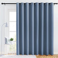 NICETOWN Lower Noise Room Divider Curtain Screen Partitions, Blackout Sound Reducing Room Curtain Panel for Doorway/Glass Window/Sliding Door/Patio (Stone Blue, 1 Panel, 84" Tall x 120" Wide) by NICETOWN