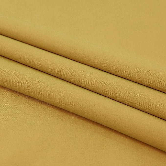 L.Z.E Non-See-Through Privacy Curtains 84 Inches Long 2 Panels Set, Gold Light Filtering Semi Sheer Curtains for Living Room Bedroom Doorway Divider, Rod Pocket Window Panels (55" W x 84" L) - Image 7